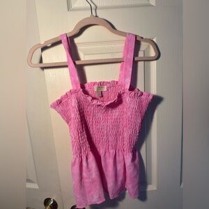 MICHAEL Michael Kors Pink Smocked Camisole